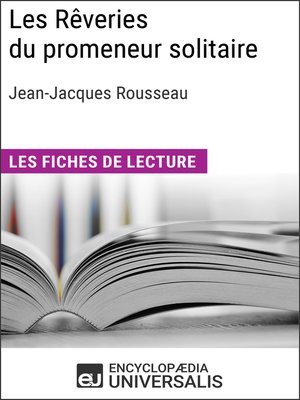 cover image of Les Rêveries du promeneur solitaire de Jean-Jacques Rousseau